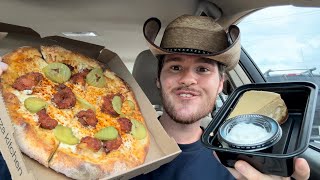 California Pizza Kitchen Nashville Hot Honey Pizza and Pumpkin Cheesecake Review [upl. by Naillij]