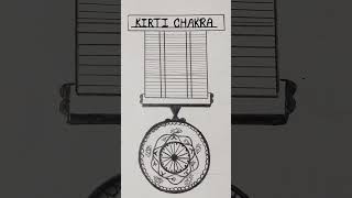 Kirti Chakra drawing shorts kirtichakra medal 🏅 drawing art urvashirajput3977 [upl. by Nuris756]