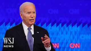 Watch Biden Stumbles Over His Words During Debate Against Trump  WSJ News [upl. by Madigan]