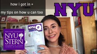 HOW I GOT INTO NYU STERN  gpa stats activities  general college application tips [upl. by Vanny]