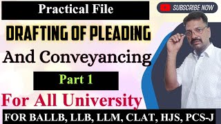 ProjectDrafting Of Pleading And Conveyancing Part 1 By Infinity Classes  Ankit Sharma Sir [upl. by Eimac]