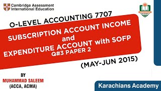 O LEVEL ACCOUNTING 7707 SUBSCRIPTION ACCOUNT [upl. by Ardnwahs]