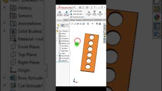 Solidworks Linear Pattern with Instances to Skip option [upl. by Asim3]