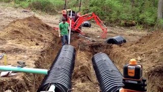 How to install your own septic system  Building a house [upl. by Ahsiya]