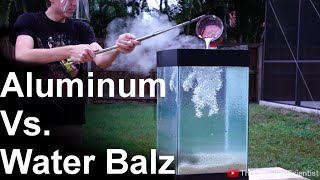 Molten Aluminum Vs Spitballs  SO COOL water balz [upl. by Daloris]