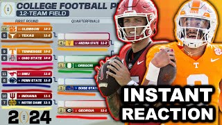 Instant Reaction to the 2024 College Football Playoff Bracket  Predictions [upl. by Namas]