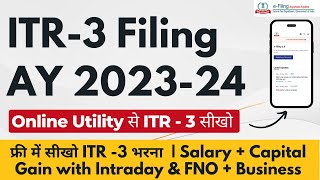 ITR 3 Filing Online AY 202324  How to File ITR 3 For AY 202324  itr3 e filing 202324 [upl. by Pail]