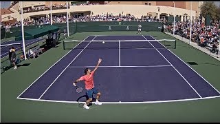 Roger Federer Best Points practice IW 08032019 [upl. by Oina126]