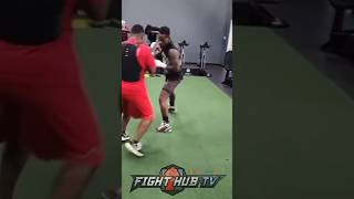 Jermell Charlo 1st look preparing for Canelo Displays POWER amp slick footwork [upl. by Sloatman]