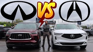 2024 Acura MDX vs 2024 Infiniti QX60 Which Luxury SUV Is Best [upl. by Joappa615]