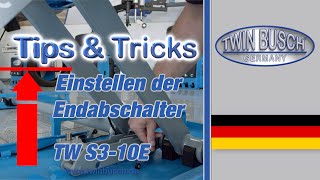 Einstellen der Endabschalter einer ReifenserviceHebebühne TW S310E von TWIN BUSCH® [upl. by Ahtanoj]