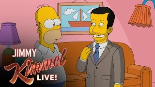 Homer Simpson Gives Jimmy Kimmel a Tour of Springfield [upl. by Lehcsreh756]