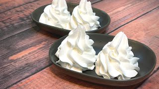 Quick and Easy Stabilized Whipped Cream with One Secret Ingredients  Whipped Cream Recipe [upl. by Morie668]