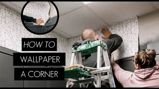 How To Wallpaper A Corner  A Paste the Wall Wallpaper Tutorial [upl. by Heppman560]