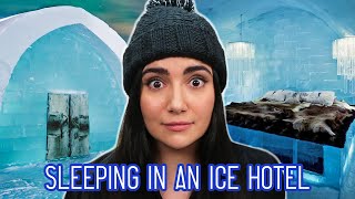 I Spent 24 Hours In A Swedish Ice Hotel [upl. by Annayd]