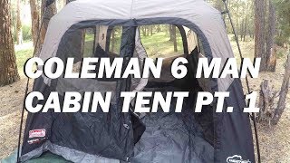 COLEMAN INSTANT CABIN TENT PT 1  Summer Camping [upl. by Sherrie]