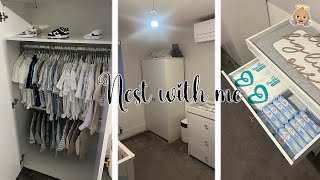 NEST AND ORGANISE WITH ME FOR BABY BOY 32 weeks pregnant [upl. by Noslen943]