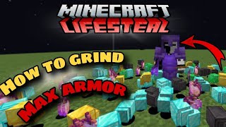 How To Grind full max netherite armor in apple mc  How to get max armor in Lifesteal Server [upl. by Artimed]