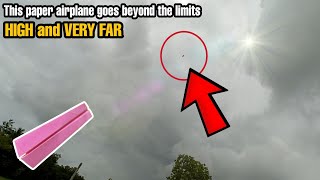 paper plane beyond limits fly 50 meters  how to make an origami paper airplane fly very far [upl. by Astred]