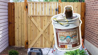 How to Stain a Fence with Ready Seal [upl. by Eniluj]