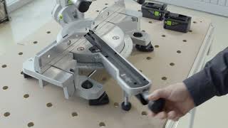 Festool Quick Guide  KSC 60  Réglage de langle donglet [upl. by Ahsiet]