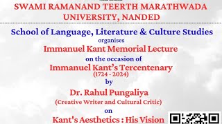 Immanuel Kant Memorial Lecture  By Dr Rahul Pungaliya [upl. by Yereffej981]