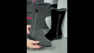 🔥【3541】👢Cizme de zăpadă versatile de catifea îngroșate la jumătatea gambei fashion [upl. by Arrais]