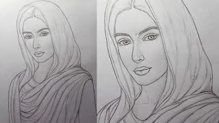 How to draw veiled woman drawing tutorial howto drawing veil women tutorial [upl. by Tertius535]