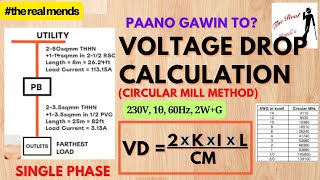 Paano Mag Solve ng Voltage Drop Calculation [upl. by Lethia]