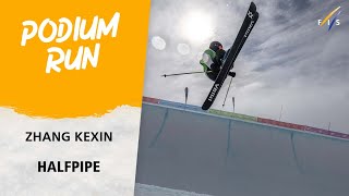 Zhang Kexin starts season in style with 2nd place at WGNZ  FIS Freestyle Skiing World Cup 2425 [upl. by Adaran]