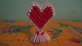 Cómo HACER un CORAZÓN de ORIGAMI 3d [upl. by Aney]