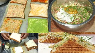 Restaurant Sandwich Recipe Sandwich Kaise Banate Hain Sandwich All Sauce Cafe Sandwich Making [upl. by Hallerson112]