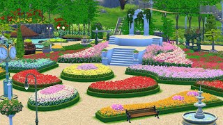 Flora Park 🌸  NO CC  Stop Motion Build  THE SIMS 4 [upl. by Jessamine877]