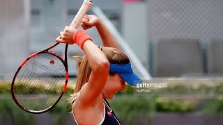 Alize Cornet VS Simona Halep Highlight Madrid 2015 R1 [upl. by Liuqa780]