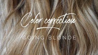 Color Correction  Going Blonde  Hair Tutorial [upl. by Ecirtel]