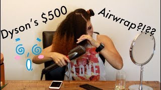 Dysons 500 Airwrap on NATURALKinky Hair  Does it work Pt 1  Blowout DemoFirst Impressions [upl. by Lauder]