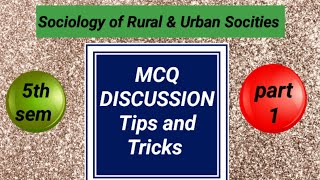 Sociology of Rural amp Urban Socities MCQ discussion Tips amp Trickseasyguideinbasociology [upl. by Taber]