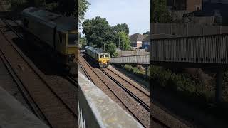 66 554 passing Bedhampton Footbridge [upl. by Aimehs]