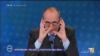 Omnibus  LUE a gamba tesa sulle elezioni italiane Puntata 24022018 [upl. by Blackmore306]