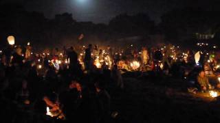 Glastonbury 2010  Stone Circle and Sky Lanterns [upl. by Eddi]