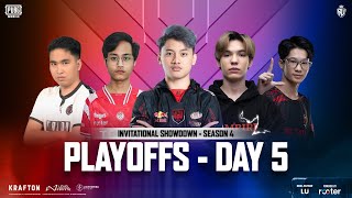 ID PUBG MOBILE RUTHLESS INVITATIONAL SHOWDOWN S4 PLAYOFFS DAY 5 FT BTR AE TALON VPE RRQ [upl. by Nerrol]