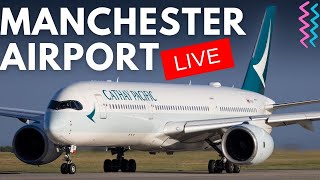 🔴 LIVE 4K Manchester Airport Plane Spotting 🛫 [upl. by Halik300]