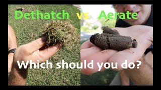 Aeration vs Dethatching  Which should YOU do [upl. by Aminta]