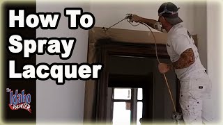 Spraying Lacquer How To Spray Lacquer w Airless Sprayer [upl. by Renaxela664]