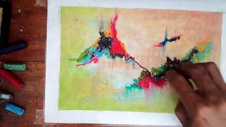 Abstract Oil pastel Drawing [upl. by Artiek104]