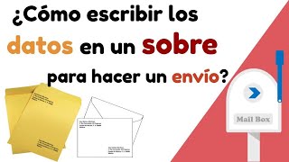 ¿Cómo escribir los datos en un sobre para hacer un envío por correo con ejemplos [upl. by Neladgam340]