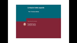 Lezioni di diritto privato C 02 Limitazioni capacità [upl. by Patterman531]