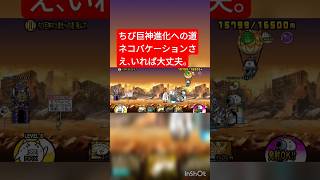 ちび巨神進化への道、初心者攻略の鍵は、みんな忘れがちなネコバケーション。こいつとムートさえいれれば後は何でもいい。にゃんこ大戦争 ネコムート 星4 ネコバケーション [upl. by Ahcirt657]