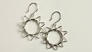 Wire Wrapped Sun Earrings Beadalon German Style Wire Tutorial [upl. by Pratt]