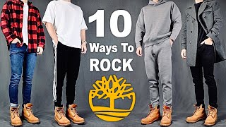 10 Ways To ROCK Timberland Boots  Mens Outfit Ideas [upl. by Eran957]